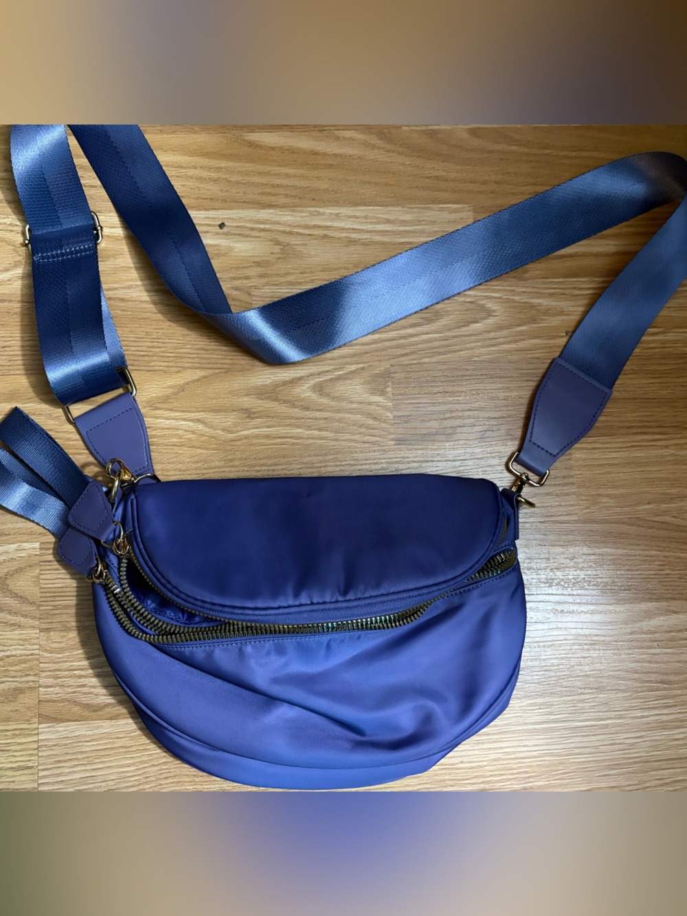 Purple crossbody ‘Emmafy’ bag.